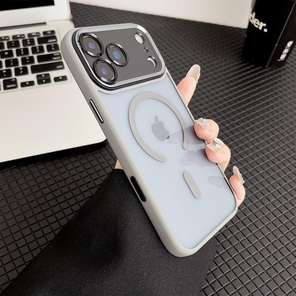 For iPhone 17 Pro Max Hybrid Case Compatible with MagSafe TPU + Acrylic Phone Shell Built-In AI Photo Button