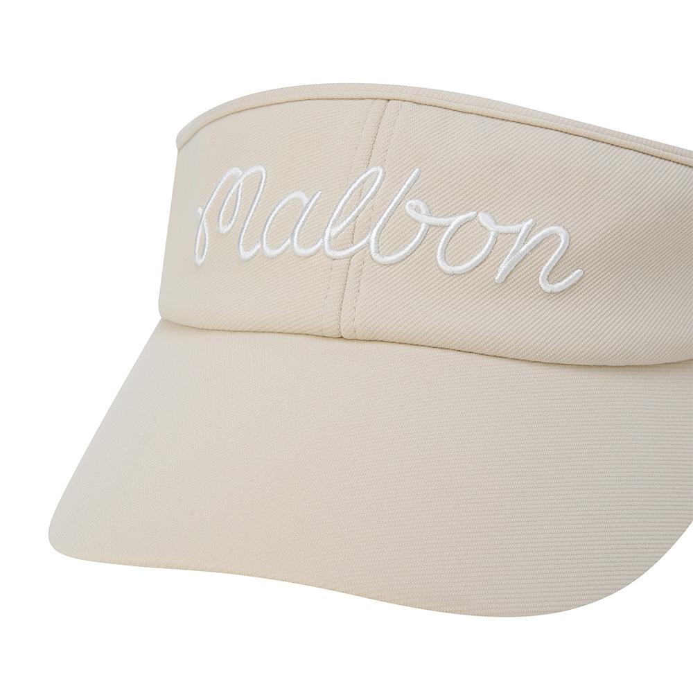 MALBON GOLF Women'S Detachable Ribbon Visor Beige (Woman)