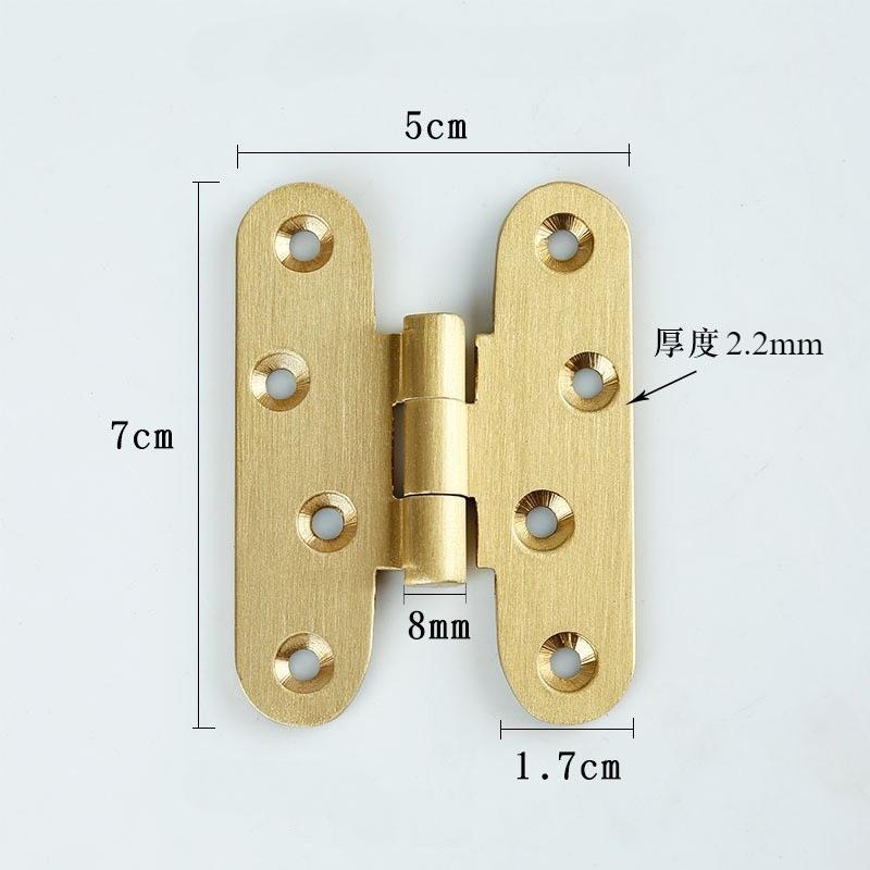 4 Pieces of High-end Brass Hinges Bedroom Wardrobe Door Hinges Kitchen Drawer Cabinet Hinges Wooden Furniture Accessories