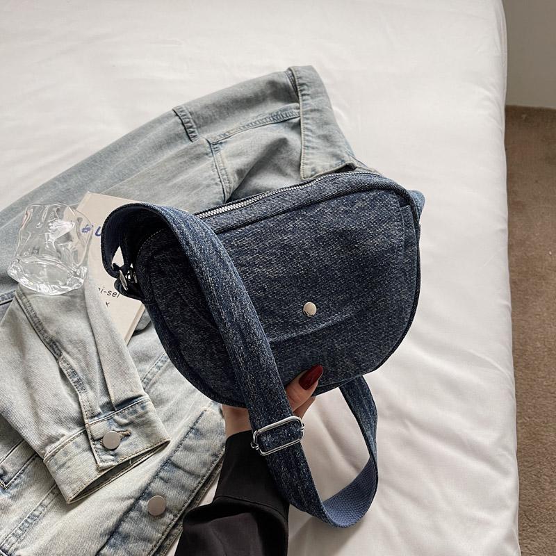 Geantă Denim Femei Geantă Mică de Umăr Geantă Crossbody