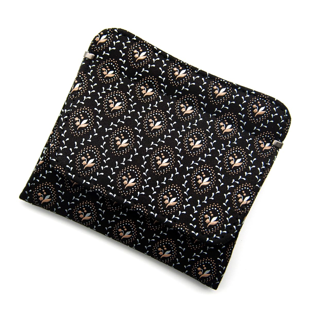 

Inden Shirabe Lily of the Valley Traditional Crafts Koshu Inden Deerskin Lacquer Original Brand Coin [Inden-ya] Inden-ya ([No.7002] Purse) чорний