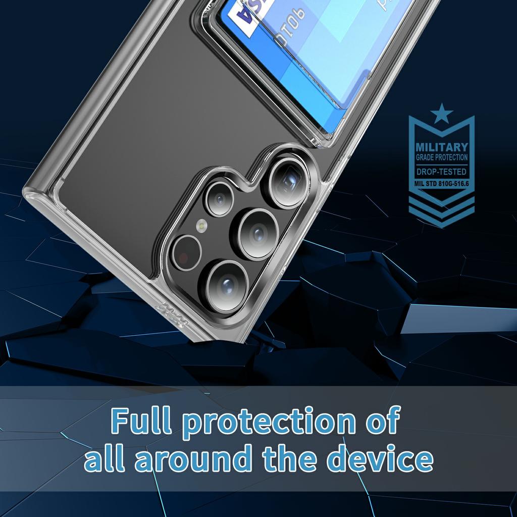 Pro Samsung Galaxy S26 Ultra Pouzdro TPU + PC + Akryl Kryt na mobilní telefon s držákem na karty