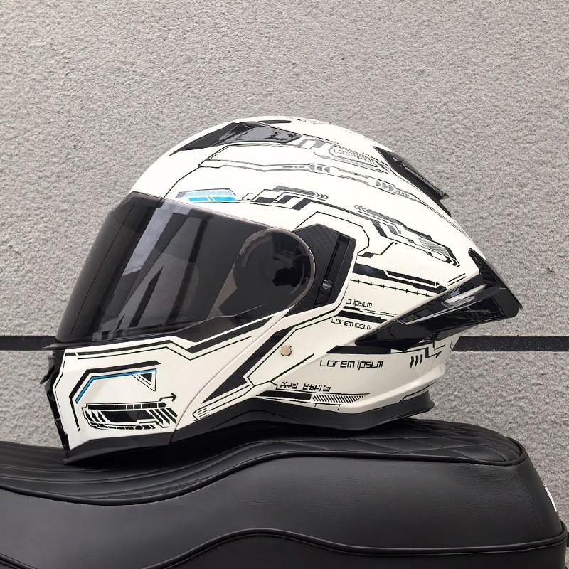 DOT ECE Certified Full Face Motorcycle Helmet Men Women ABS Shell Flip-Up Visor All-Season Use