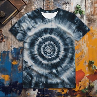 Fashion Tie-dye Pattern 3D Printed T Shirts For Men Summer Simple Short Sleeve Crew Neck T-shirts Loose Harajuku Top