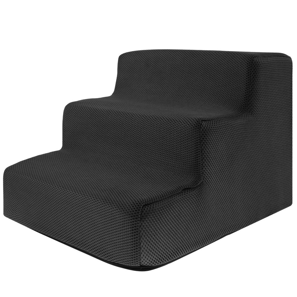 3-stopniowe schodki dla psa, rampa, drabinka, do treningu, antypoślizgowe, miękka pianka o wysokiej gęstości, zdejmowane, do wysokiego łóżka lub kanapy, akcesoria dla zwierząt