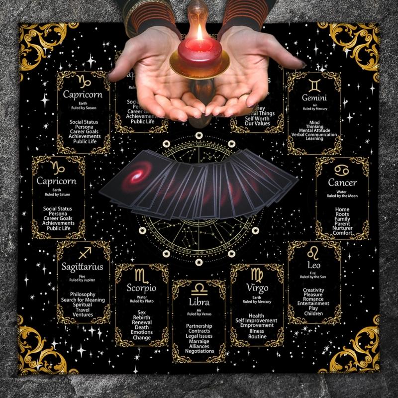 Velvets Oracles Cloth Durables Texture Mysterious Symbols Easy Maintain For Ritual Use