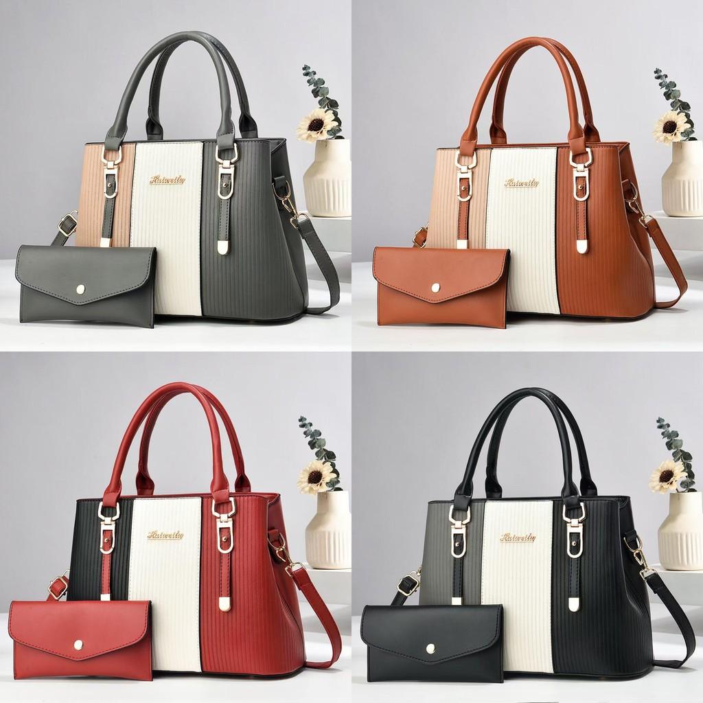 Elegante und geräumige Mutter-Kind-Tasche im modernen gestreiften Color-Blocking-Stil für Damen