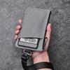 Zip Clutch With Wristband, Passport Holder Zipper Wallet And Edc Carrier Weatherproof And Rfid Blocking 3 External Slots Handbag