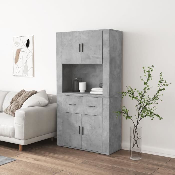 VidaXL Highboard Concrete Grey Engineered Wood 3185371