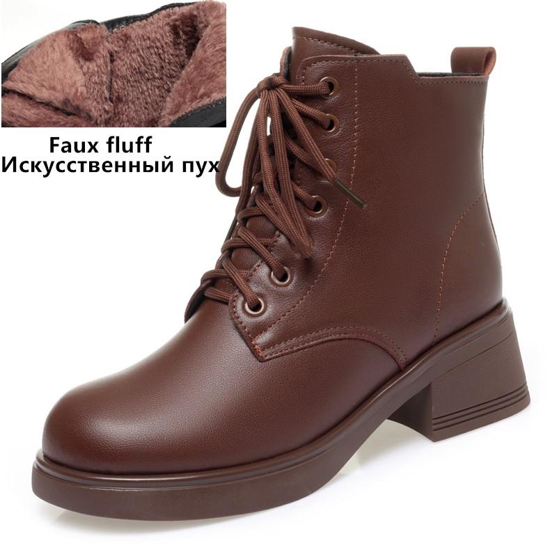 Fashion AIYUQI Women Ankle Boots Winter 2025 New Genuine Leather Large Size Women Snow Boots Anti-Slip Women Motorcycle Boots