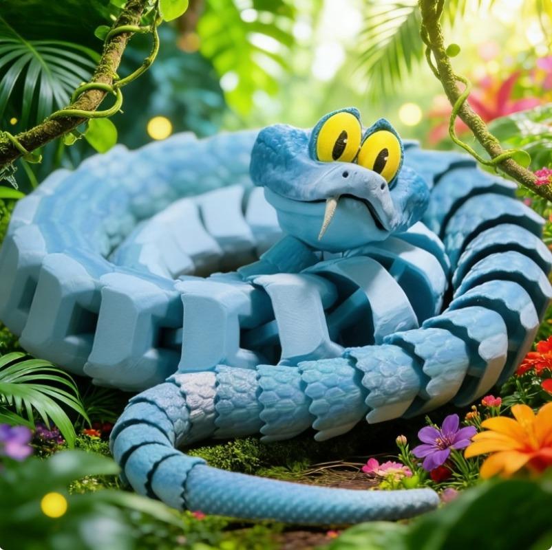 Discover Intime Blue Zootopia Gary Toy Snakes Mobile Stress Relieving Playthings Decorations Xmas Gifts Children's Playthings 3D Printed Action Dolls