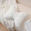 Simple Cute Bow Backrest Sofa Cushion - Comfortable, Breathable, Lace-Edged Support for Living Room or Bedside