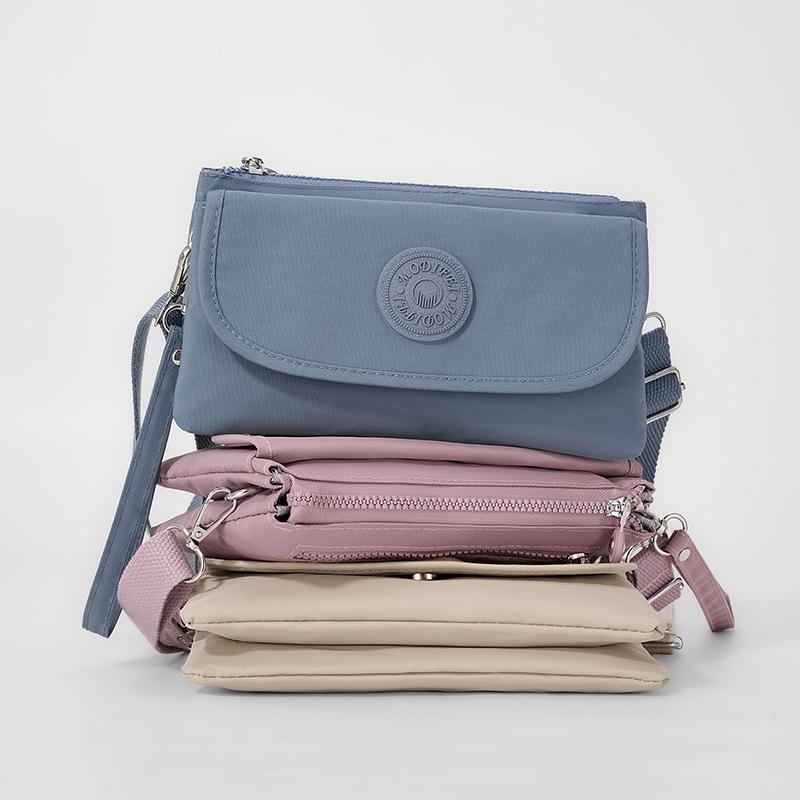 Crossbody Bag Women's Lightweight Coin Purse Nylon Water-Repellent Mobile Phone Bag