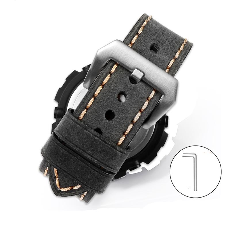 Retro Leather Watchband Adapt to G-SHOCK C-asio MTG-B1000 MTG-G1000 Watch Band Strap 26mm Modified MTGB1000 Classical Bracelet