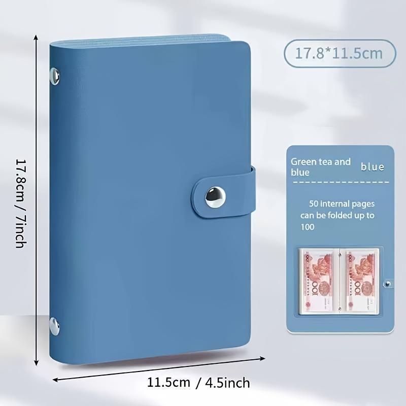 

100 Grid banknote passport collection book 1pcs синий