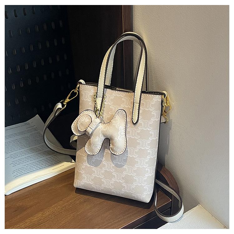 Small bag bucket bag new handbag temperament printed fashion versatile shoulder messenger bag