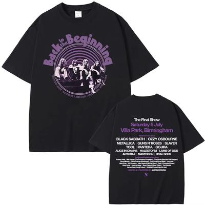 Heavy Metal Rock Band Black Sabbath and Ozzy Osbourne Back To The Beginning T-shirt Men Women Vintage Gothic Punk Style T-shirts