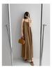 Petite French Purple Sling Dress for Women - 2025 Summer Loose Fit, Slimming, Temperament Style for Seaside Vacation.