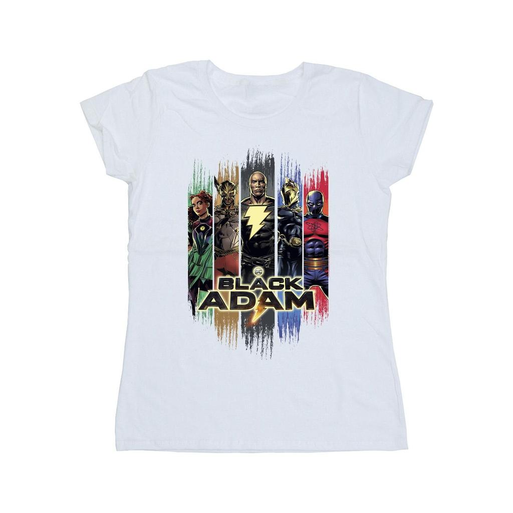 DC Comics Womens/Ladies Black Adam JSA Complete Group Cotton T-Shirt