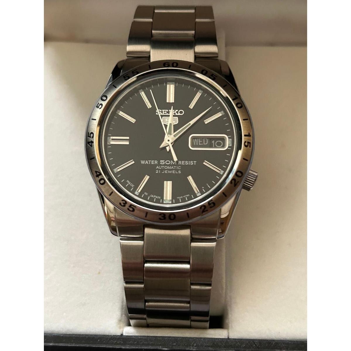 SEIKO Seiko 5 Automatic Watch Black Dial WATER 50M RESIST SNKE97J1 Good Condition