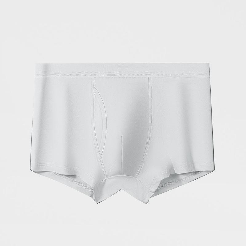 Men's Underwear Solid Color Elastic Large Size Mid Waist Flat Corner Shorts Comfortable Men's Four Corner Shorts