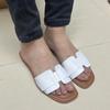 Fashion Causal Flat Woman's Slippers Peep Toe Outside Street Female Beach Shoes 2025 Summer Soft Leather Brand Design Ladies Slides