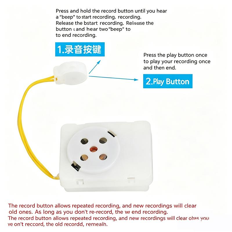 LIZAO 40s/5min Voice Recorder Module Reusable Sound Recording Chip for DIY Greeting Cards Toys Projects