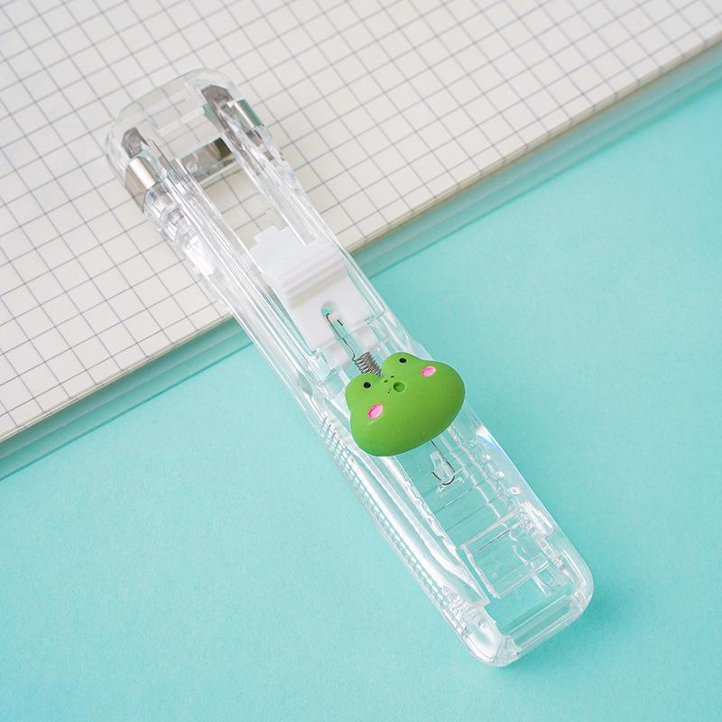 Cartoon Transparent Traceless File Binder Clip for Office Data Organization and Creative Learning