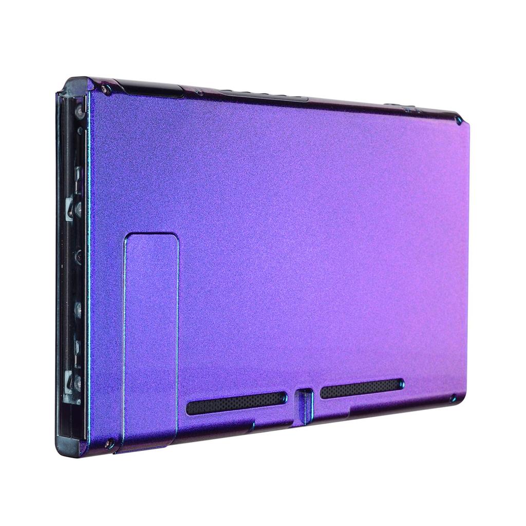 eXtremeRate DIY Back Housing Shell for Switch Console with Kickstand Shell Not Purple (Joy-Con Included) [Chameleon Blue]