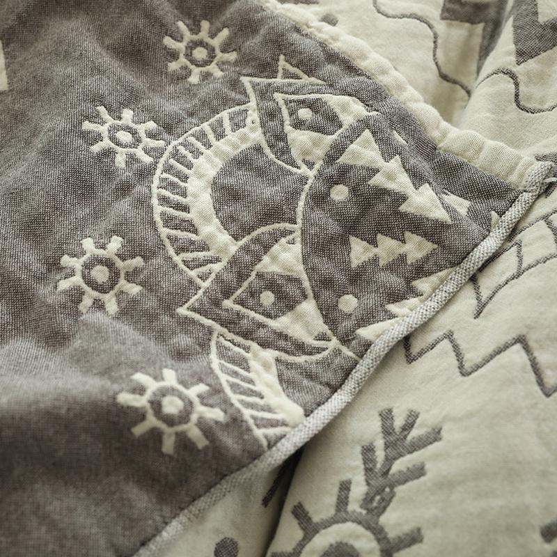 New Muslin Blanket Bed Sofa Travel Breathable Chic Mandala Big Soft Blanket