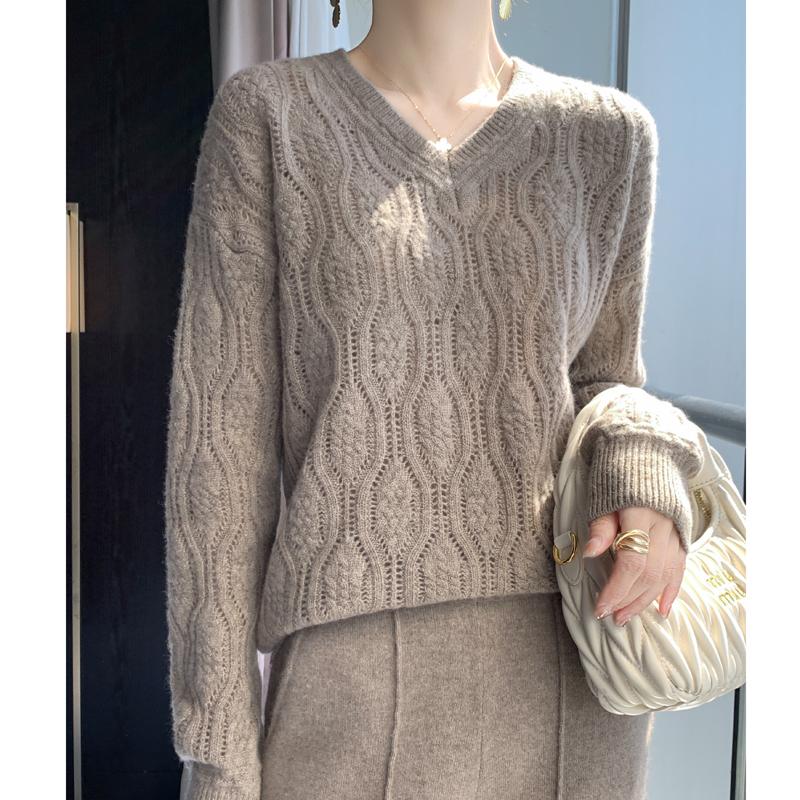 Dame kashmir genser Qinghe kasjmir 30% kashmir 70% ull høst og vinter kasjmir tykk genser myk og varm