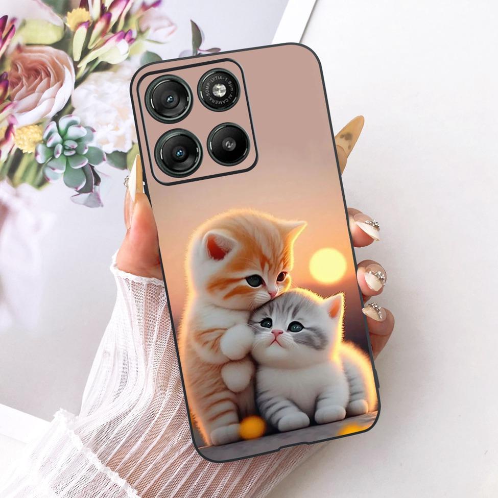 Black Case For Motorola Moto G77 Cover XT2621-4 Fashion Butterfly Cute Luxury Painted Silicone Casing For Moto G77 Motorola G77