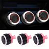 3pcs/Pack Automobiles Climate Control Knobs Fan Speed Adjuster Button For 206 207 Efficient Car Temperature Management