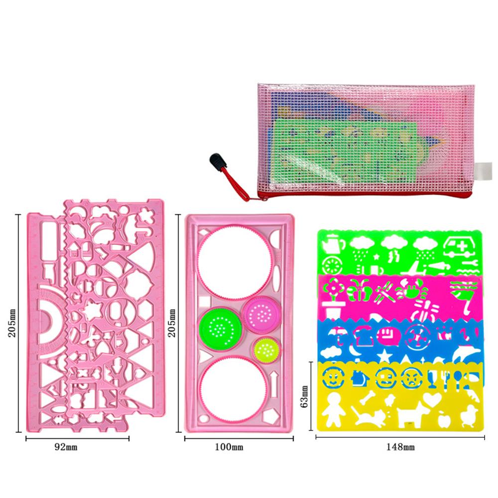 

7-in-1 Spirograph Stencil Drawing Ruler Set For Children