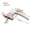 Child-Safe Casement Window Handle: Metal, Lockable with Key