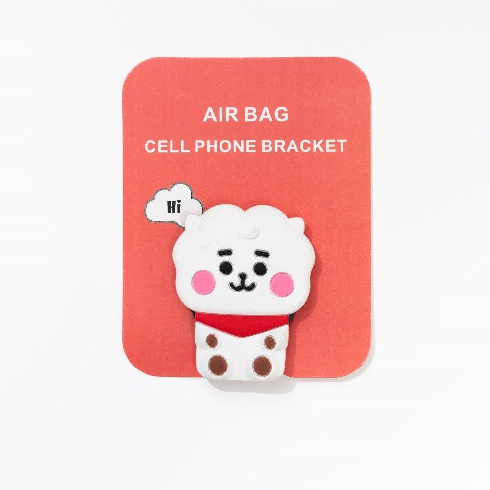 Bt21 Cartoon Handheld Phone Holder, Desk Extendable Airbag, Cute Headphones Organizer, Idol Accessories