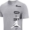 Air Jordan Retro American Style Lightweight Knit Sports T-Shirt with Logo Men Tops Grey DA9785-091