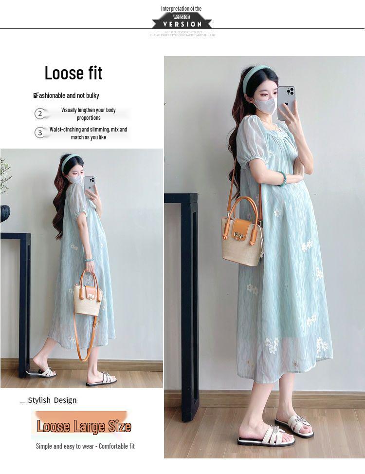 Everyday Wear French Floral Maternity Dress