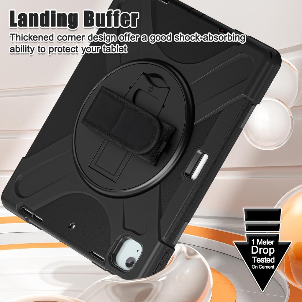 For iPad Air 13 (2025)/(2024)/Pro 12.9 (2022)/(2021)/(2020)/(2018) Case PC+Silicone Tablet Cover Adsorption Pen Slot