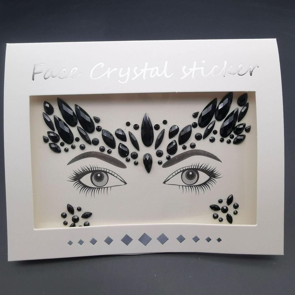 Cat Face Masquerade Rhinestone Stickers & DIY Jewelry Ring for Makeup