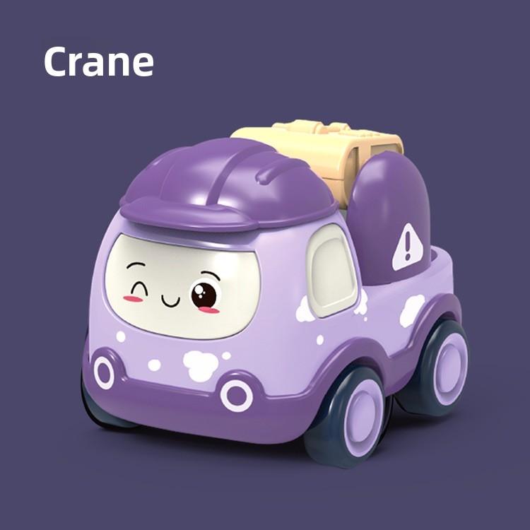 Cartoon Design Excavator Dump Mixer Truck Crane Rescue Car Children Toy Set