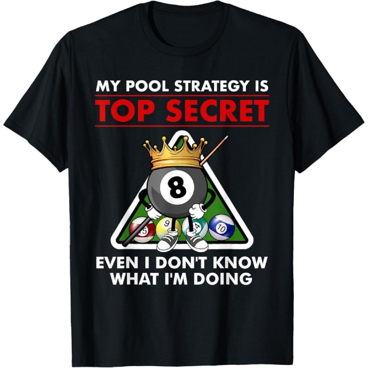 

Funny Billiards Pool Design For Men Women Pool Player Sports T-Shirt(1) XXXXXL чорний