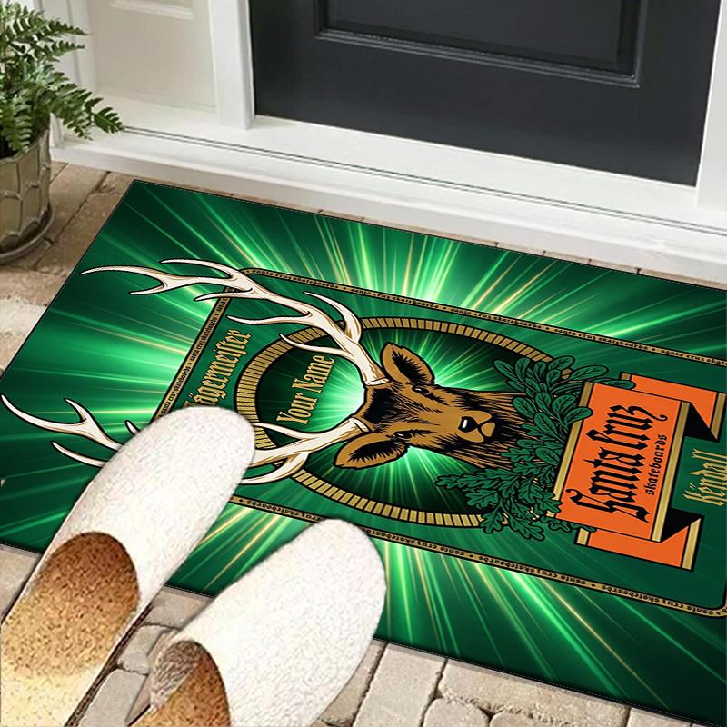 Custom NameJager-meister Spirit Drink Carpet, Indoor Rug, Chair Rug, Living Rooms, Doormat Made From Polyester Home Decor Birthday Christmas Gifts