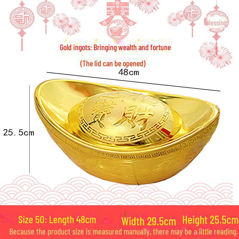 Gold Ingots Simulation & Props: New Year Candy Box, Spring Festival Décor, Wealth-Attracting Wedding Ornaments
