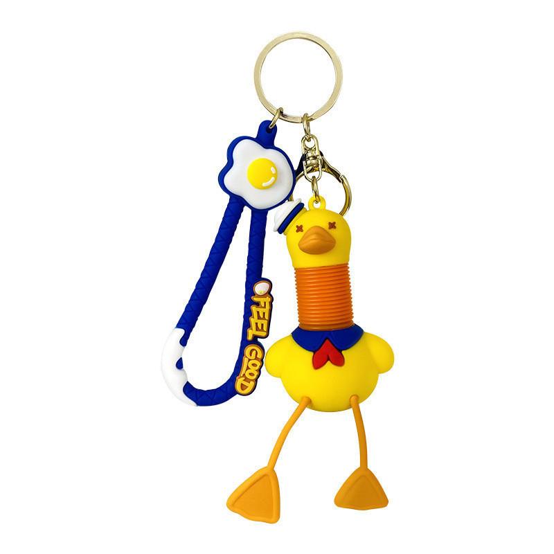 Stretchable Sailor Duck Keychain In Blue And White Great For Holiday Gifts