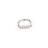 Chic Minimalist Open-adjustable Freshwater Pearl Ring For Women In Stylish Copper Design