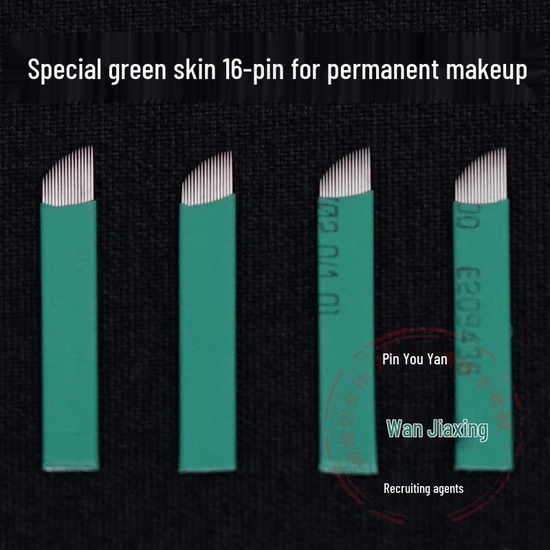 

16-Pin Microblading Fine Needle Blade for Eyebrow Embroidery, 0.18mm Silk Needles