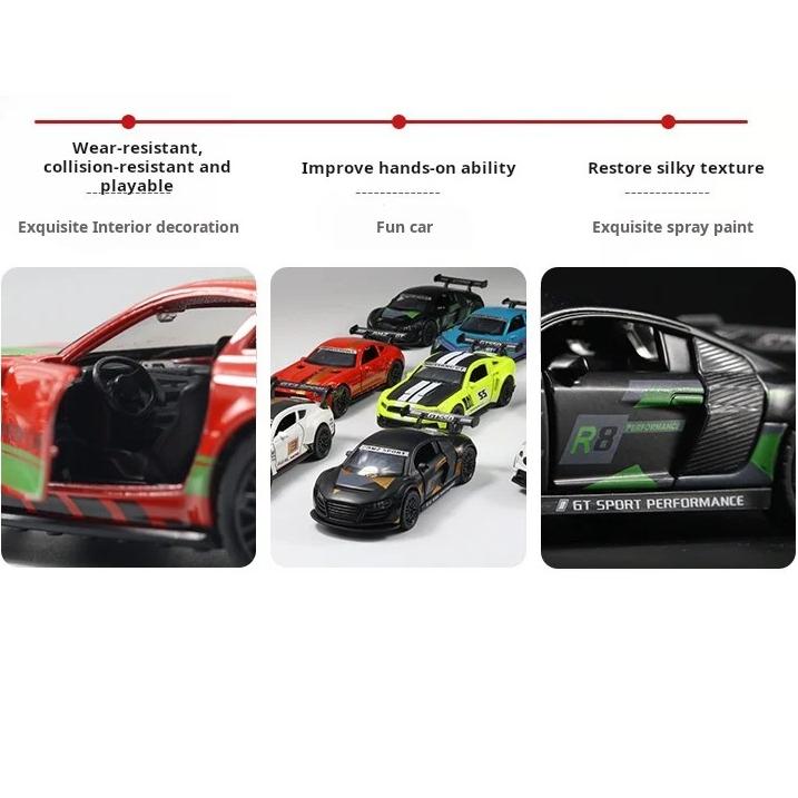 1/36 Scale Sport Diecast Alloy Car Model Children's Toy Car Open The Door Decoration Cool Racing Car Boy Toys Gift for Kids