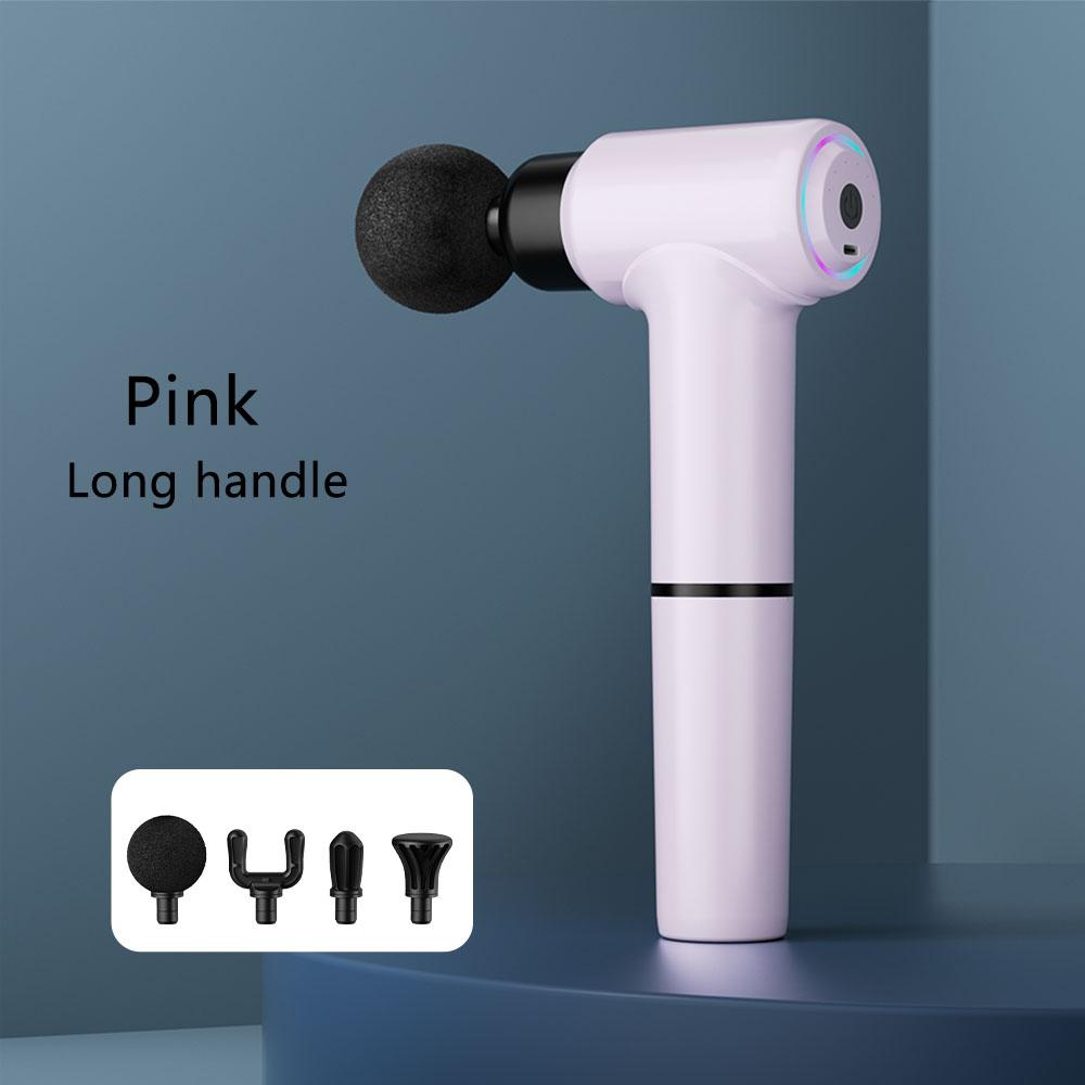 Portable Fascial Massage Gun Electric Percussion Pistol Massager Body Relaxation Massage Deep Tissue Replaceable Massage Head