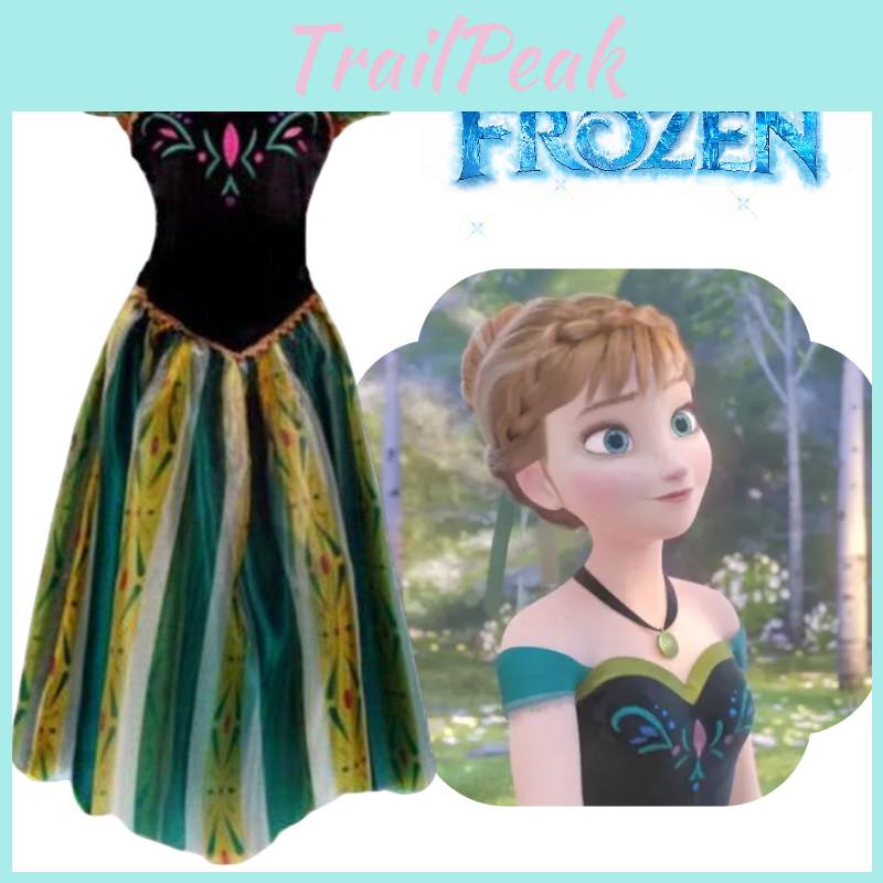 Frozen Adult Princess Dress Anna Holiday Costume Performance Dress Anna Princess Dress